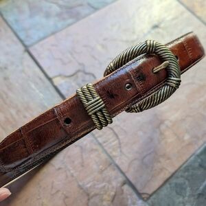 Vintage Gold Brushed Animal Print Heavy Belt Vintage Gold Brushed Animal Print Heavy Belt main image 3